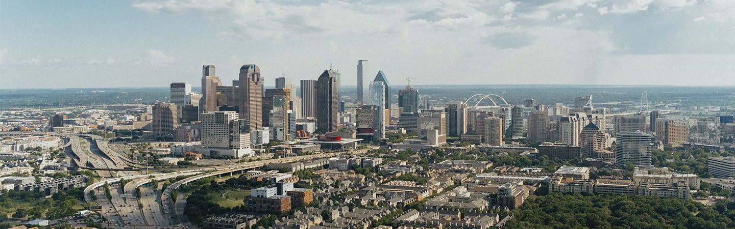 Aerial view of Dallas